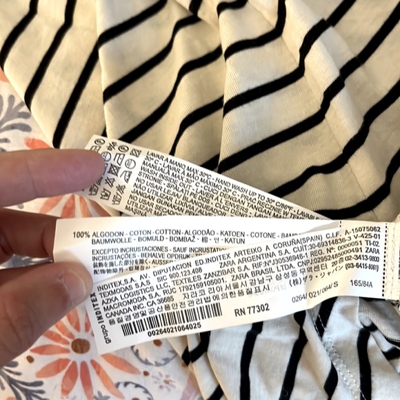 NWT~Zara Long Sleeve Shirt Shoulder Details Size S - Picture 5 of 5